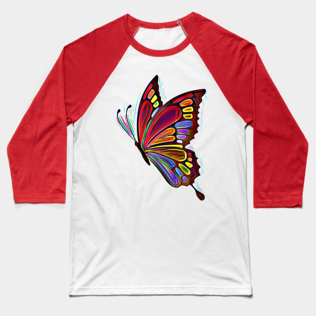 Artistic Butterfly Decoration 3 Baseball T-Shirt by AlondraHanley